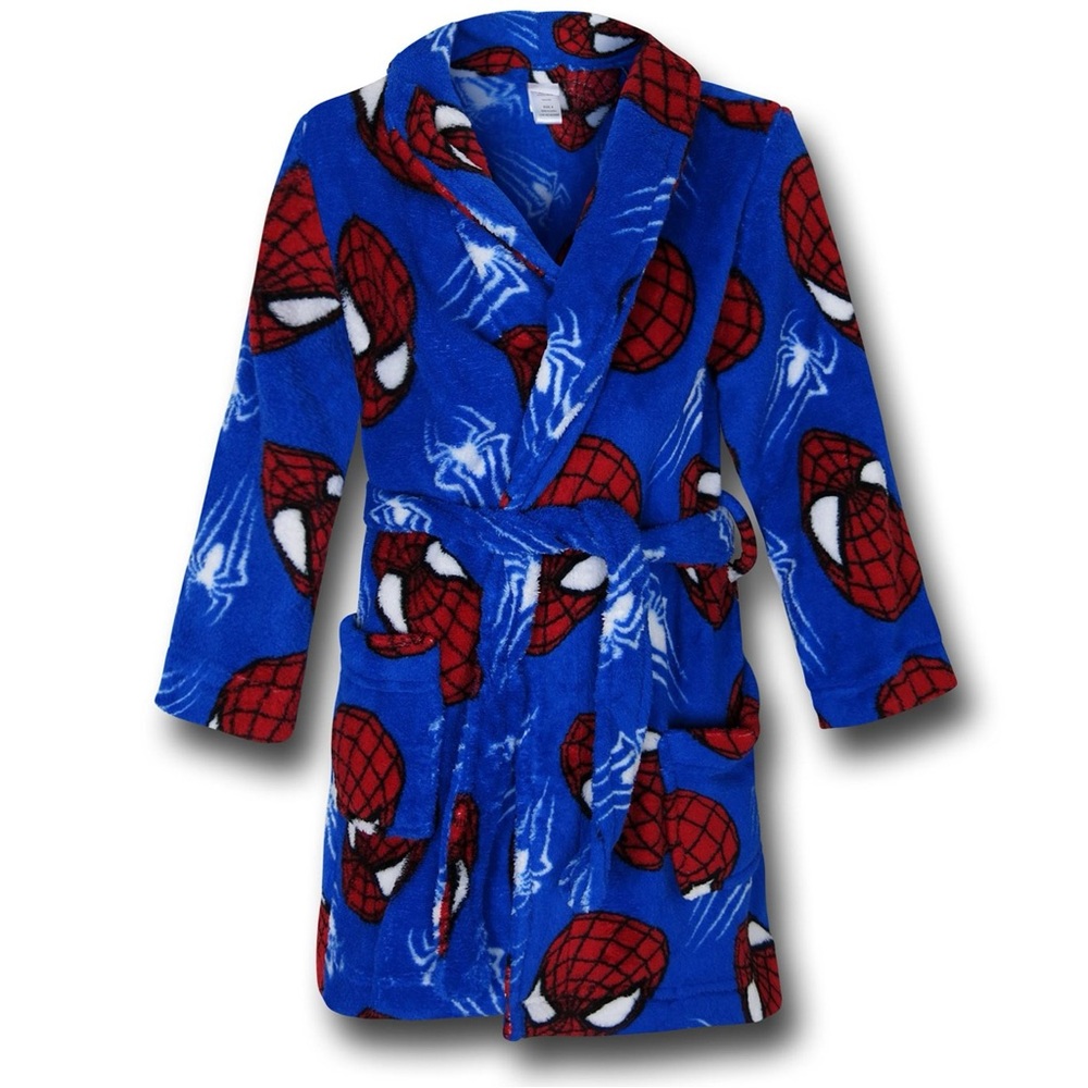 Spiderman Kids Robe - Vibrant Blue and Red